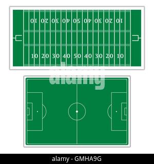 Feld, Fußball, Vektor-Illustration zu spielen. Stock Vektor