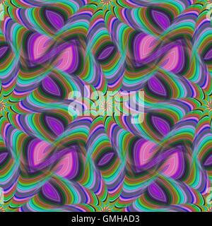 Nahtlose bunte fraktale Muster Design-Hintergrund Stock Vektor