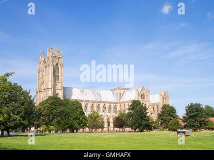 Die südfassade von Beverley MInster, East Riding von Yorkshire, England, Großbritannien Stockfoto