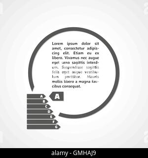 Energie-Label und breiten Kreis Stock Vektor