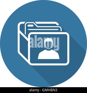Kunden-Basis-Symbol. Business-Konzept. Flaches Design. Stock Vektor