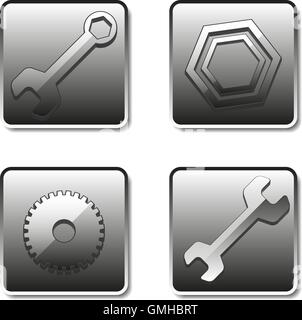 Symbole festlegen, Vektor-Illustration. Stock Vektor