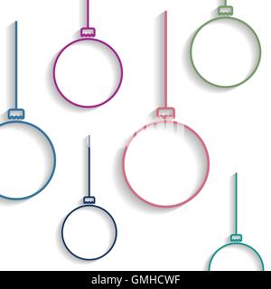 Hintergrundbild von Christbaumschmuck, Vektor-Illustration. Stock Vektor