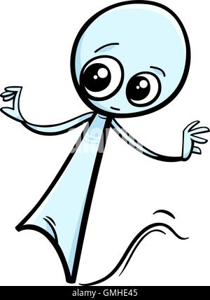 kleine Gespenst-Cartoon-Figur Stock Vektor