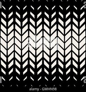 Vektor nahtlose BW Dreieck Diagonal Chevron Gittermuster Stock Vektor