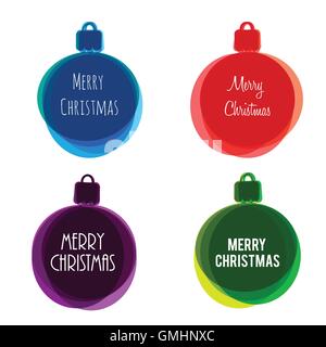 Weihnachtsdekoration festlegen flachen Stil Stock Vektor