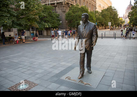 Ronald Reagan Statue in Freiheitsplatz (Szabadsag), Budapest Stockfoto