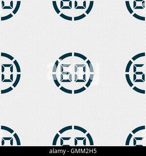 60 zweite Stoppuhr Symbol Zeichen. Nahtlose abstrakten Hintergrund mit geometrischen Formen. Vektor Stock Vektor