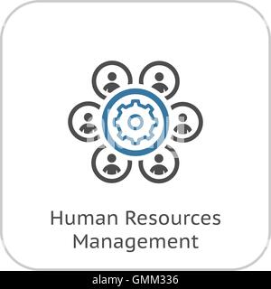Human Resources Management-Symbol. Business-Konzept. Flaches Design. Stock Vektor
