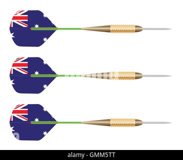 Australische Darts Flag gesetzt Stock Vektor