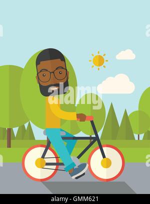 Byciclist. Stock Vektor