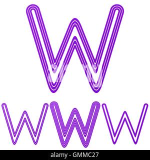 Lila Linie w Brief Logo Design Sets Stock Vektor