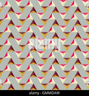 Nahtlose bunte Dreieck Fliesen geometrischen Vektormuster Stock Vektor