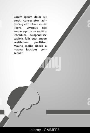 Gehirn dunkel Infografiken Stock Vektor