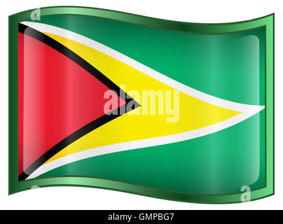 Guyana Flaggensymbol. Stockfoto