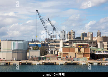 Garten Insel Flotte Basis Marinehof in Woolloomoolloo Sydney, Australien Stockfoto