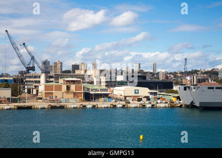 Garten Insel Flotte Basis Marinehof in Woolloomoolloo Sydney, Australien Stockfoto