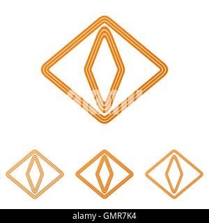 Orange Katze Auge Logo Designset Stock Vektor