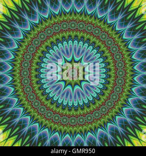 Abstrakte orientalische Fraktal-Mandala-Hintergrund Stock Vektor
