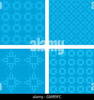 Cyan Musterdesign Formularsatz Stock Vektor