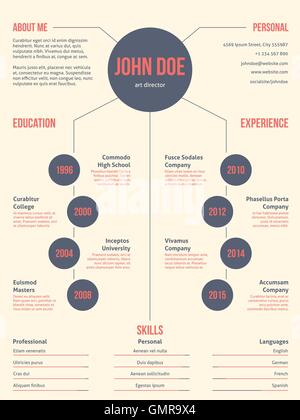 Simpel aber kühlen modernen Lebenslauf Lebenslauf Vorlage Stock Vektor