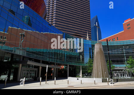 Jeffress Fountain Plaza, First Baptist Worship Center, Dallas, Texas, USA Stockfoto