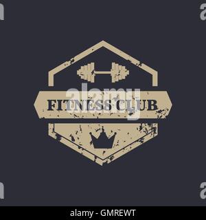 Sport-Emblem Grunge, Vektor-Illustration. Stock Vektor