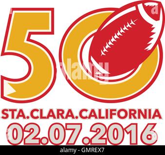 50 pro Football Championship Santa Clara Stock Vektor