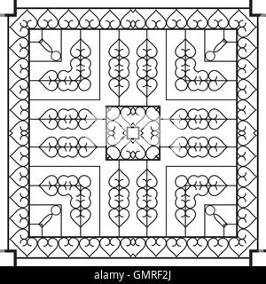 Schmiedeeisen Kamin Grill Stock Vektor