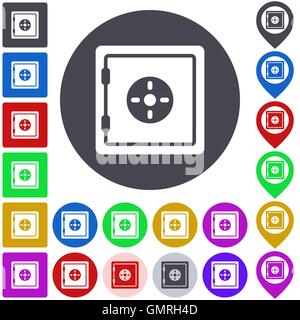 Farbe-sichere Icon-set Stock Vektor