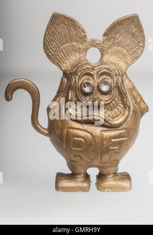 Gold Ratte Fink Spielzeug vorne Stockfoto