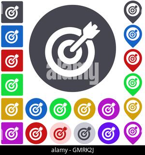 Farbe-Ziel-Icon-set Stock Vektor