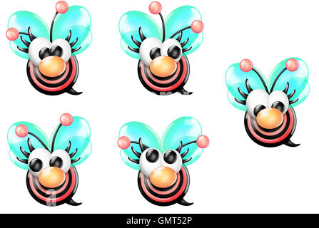 Bullseye Bee Girl vorn mit Nase Stockfoto