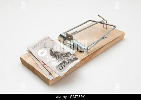 Mouse Trap 50-Pfund-note Stockfoto