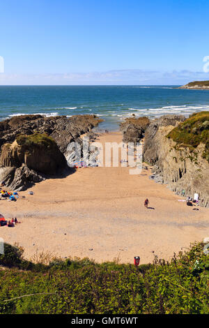 Burricane Strand auf Woolacombe Bay Devon Stockfoto