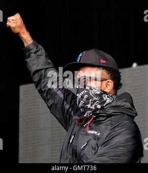 Gemeinsamen Menschen Festival, Hampshire, 28. Mai 2016, UK, Public Enemy, die live auf Southampton Common Stockfoto