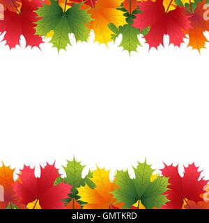Herbst Ahornblatt auf weißem Hintergrund Stock Vektor