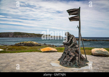 Die Versiegelungen Denkmal am Elliston, Neufundland und Labrador, Kanada. Stockfoto