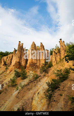 Detail aus Djavolja Varos (Devils Town) Felsformation in Serbien Stockfoto