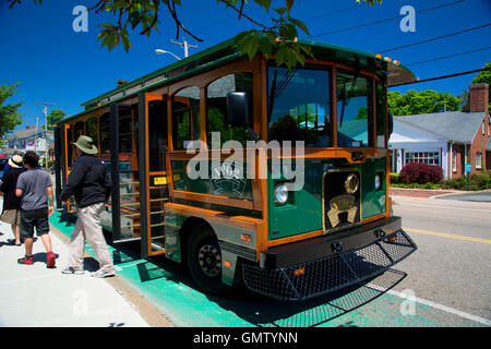 Touristik-Bus, Adams National Historical Park, Quincy, Massachusetts Stockfoto
