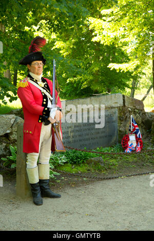 Krieger: Grab des britischen Soldaten, Minute Man National Historical Park, Massachusetts Stockfoto