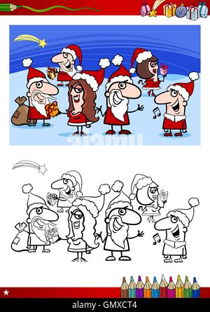 Weihnachtsbuchstaben für Malbuch Stock Vektor