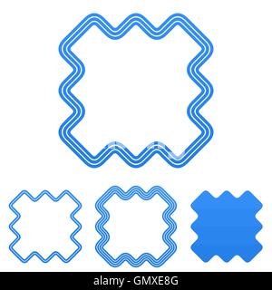 Blaue Linie marketing Logo Design Sets Stock Vektor