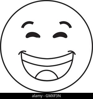 Lachende smiley mit Tränen der Freude. Happy cartoon Emoticon. Emoji