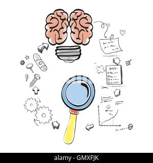 große Idee Skizze design Stock Vektor