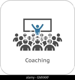 Coaching-Symbol. Business-Konzept. Stock Vektor