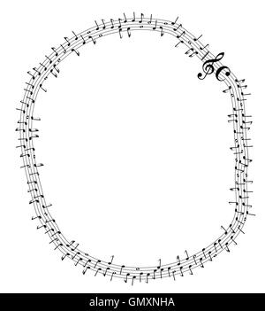Kreisförmige Musiknoten Stock Vektor