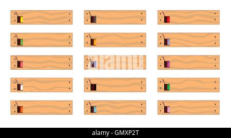 Plank und Paint Symbole Stock Vektor