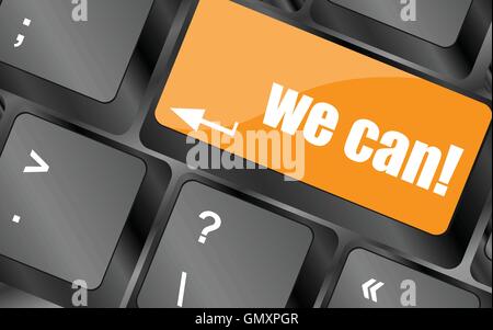 Wir können Taste auf der Tastatur Computertaste, Vektor-illustration Stock Vektor