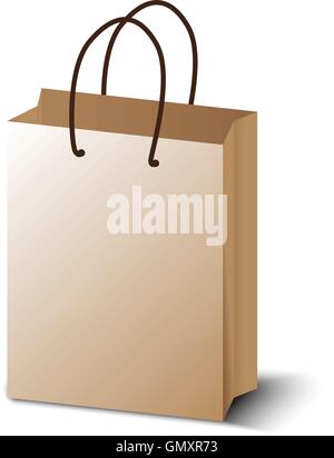 Braune Shopping Tasche Stock Vektor